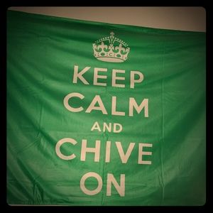 Keep Calm Chive On Flag